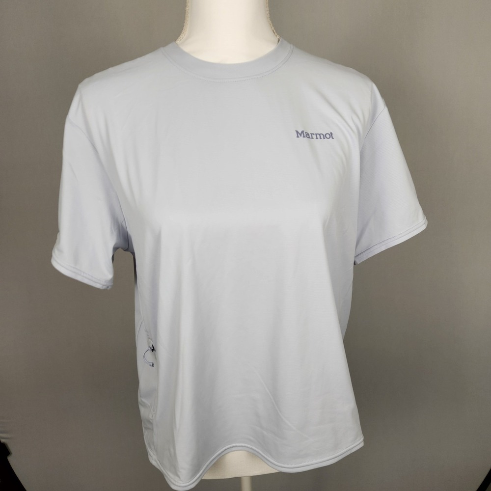 Marmot Women's Short Sleeve AirExchange Crew Neck Sun Shirt Tech Size Medium - Picture 9 of 14